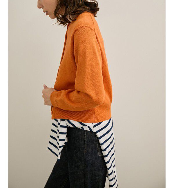 ROPE「【洗える】クルーネックミドルゲージカーディガン【オーガニックコットン】/セット対応」|ニット・セーター|