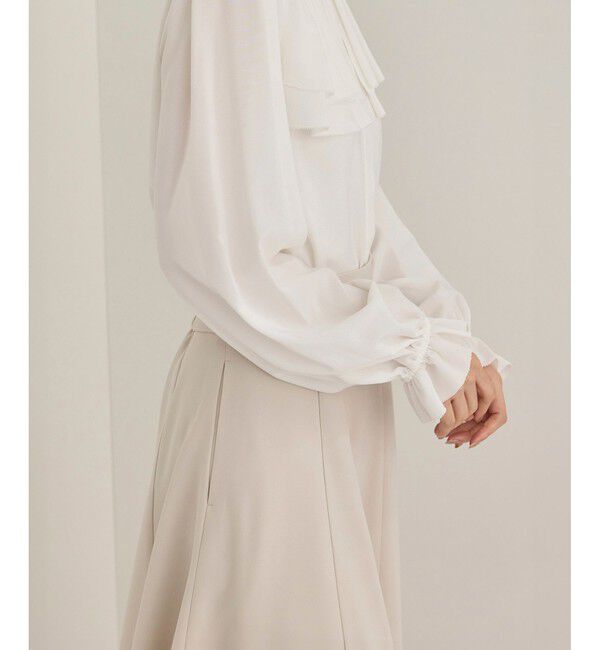 ROPE「【洗える】ダブルヨークギャザーブラウス」|シャツ・ブラウス|