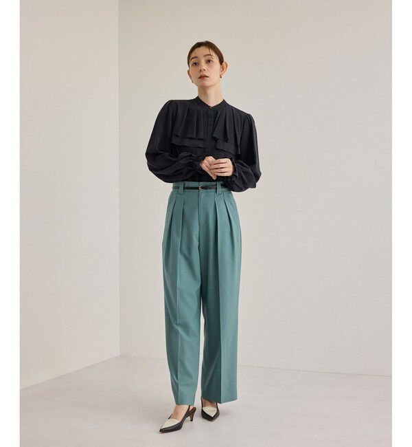 ROPE「【洗える】ダブルヨークギャザーブラウス」|シャツ・ブラウス|