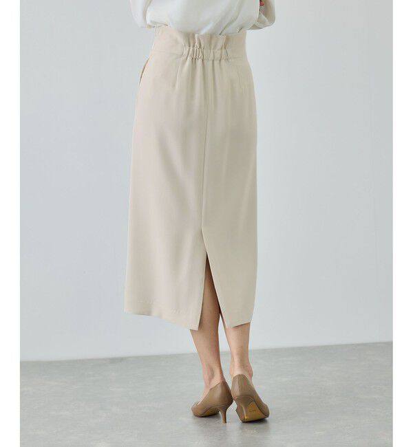 ROPE「トリアセダブルクロス ハイウエストタイトスカート/イージーケア・セットアップ対応・26SS」|スカート|