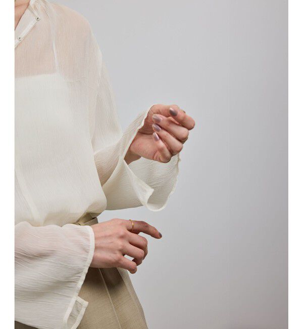 ROPE「【洗える・前後2WAY】楊柳プルオーバー シアーブラウス【WEB・一部店舗限定】」|シャツ・ブラウス|