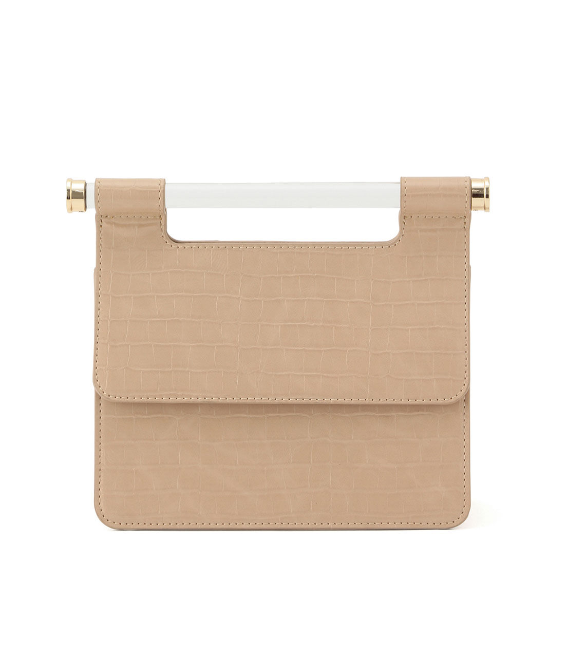 VIS「【2WAY】クリアハンドルクロコ型押しショルダーバッグ」|ショルダー・メッセンジャー|