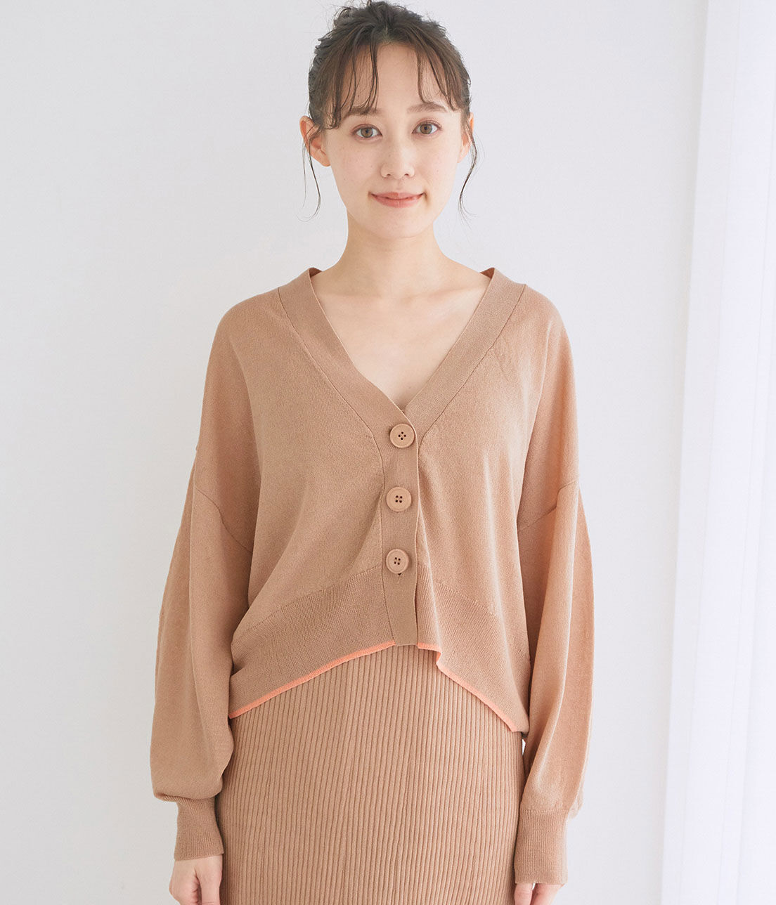 VIS「【ViSage】シアークロップカーディガン」|ルームウェア|
