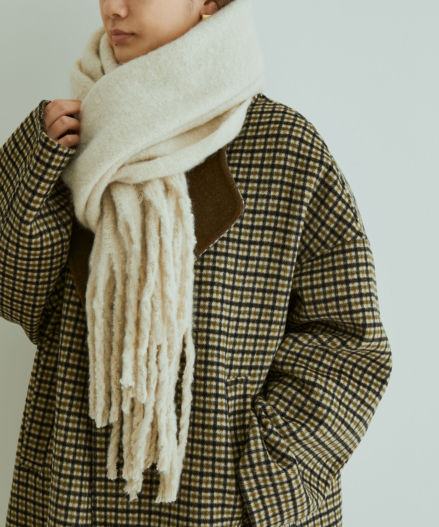 VIS「ふわふわボリュームマフラー」|マフラー|ホワイト(10)