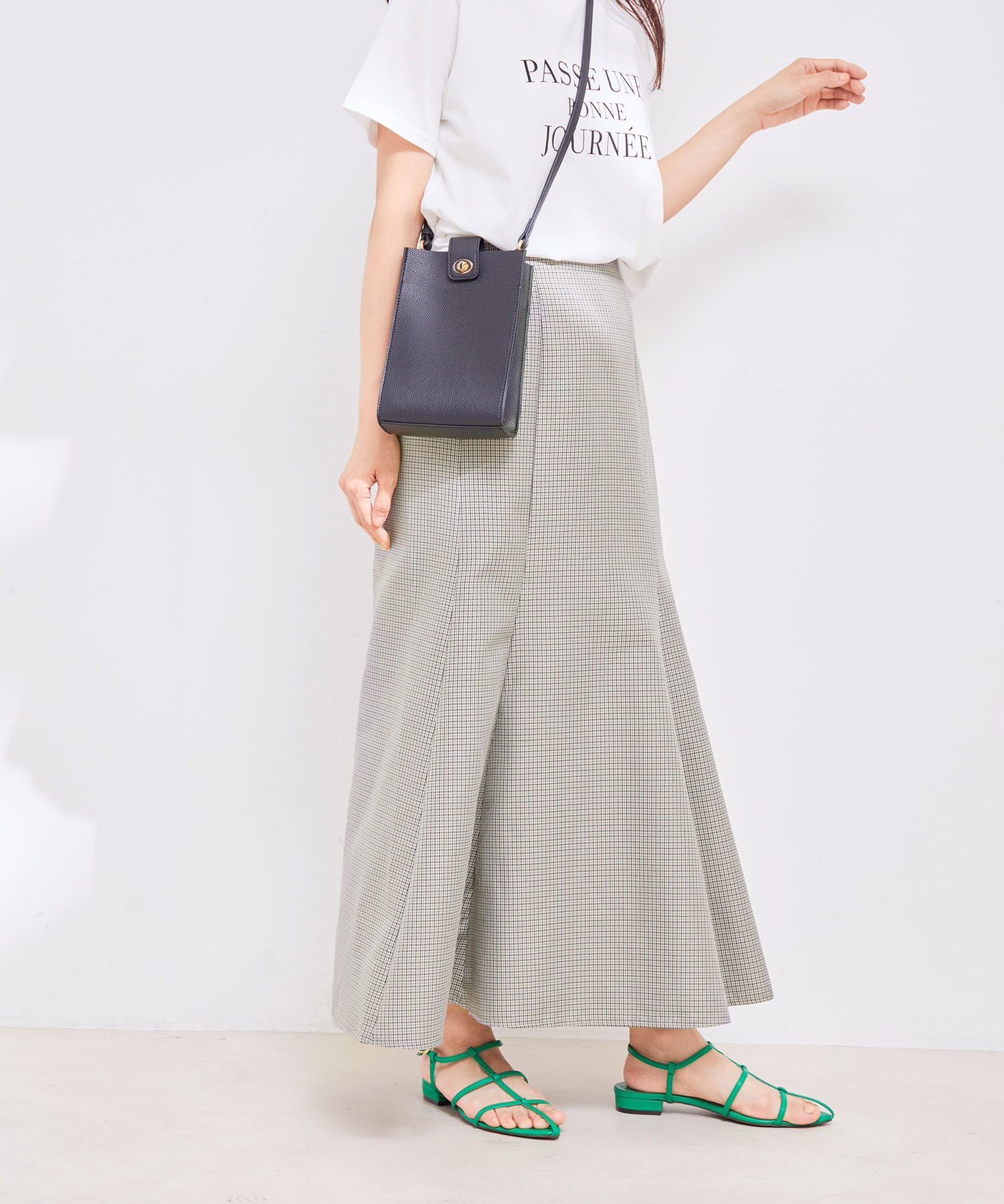 vis-a-vis「【一部店舗限定】レディライクチェック柄マーメイドスカート【セットアップ対応】」|スカート|