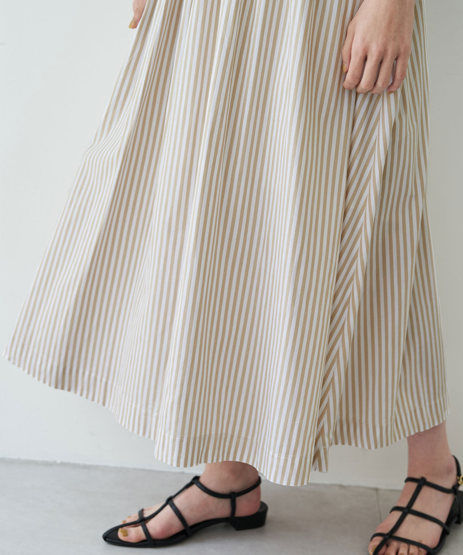 VIS「ストライプ＆無地ビスチェドッキングシャツワンピース」|その他|