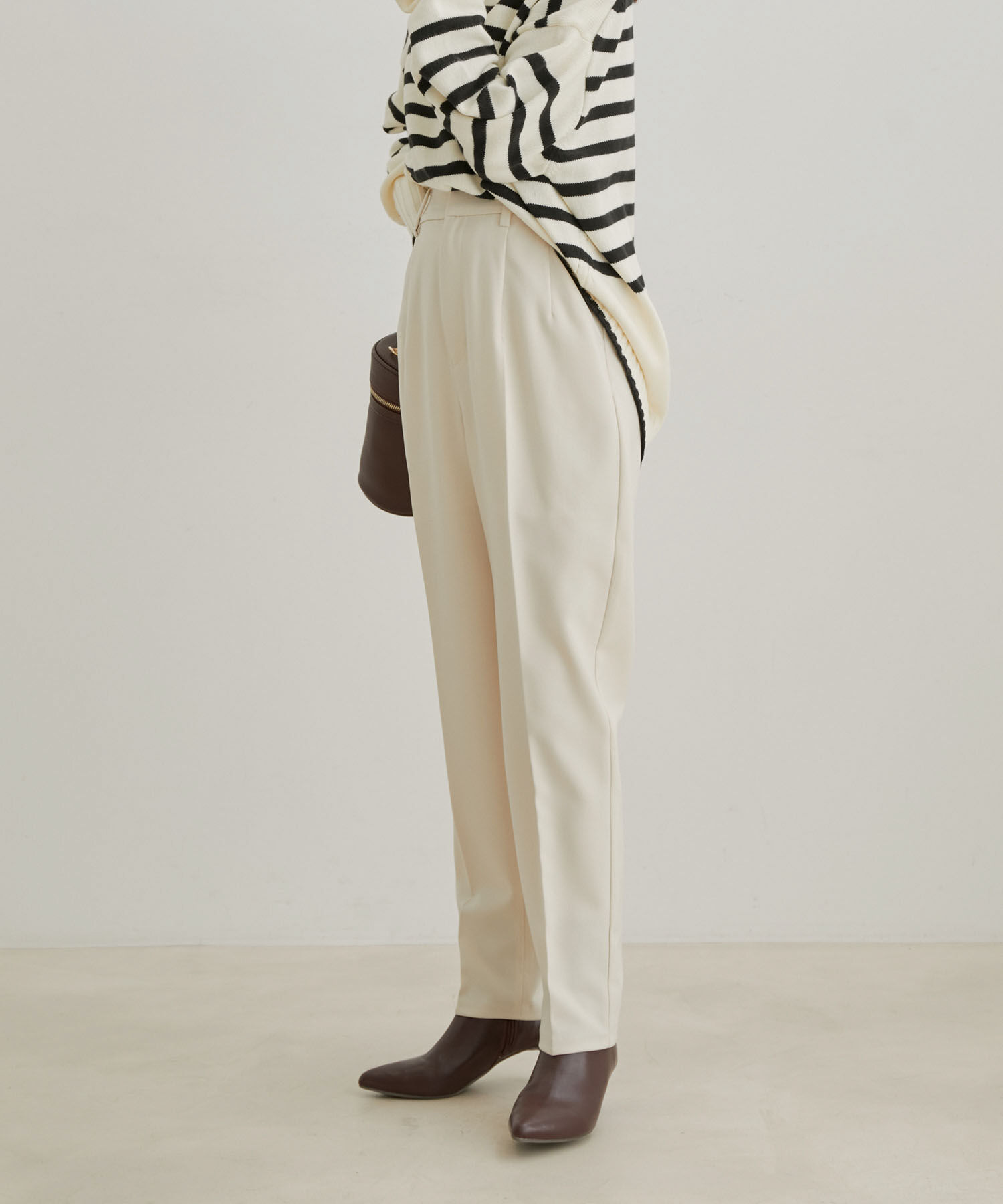 VIS「【Washable・EASY CARE】エコウールタッチテーパードパンツ【sustainable】」|スラックス|