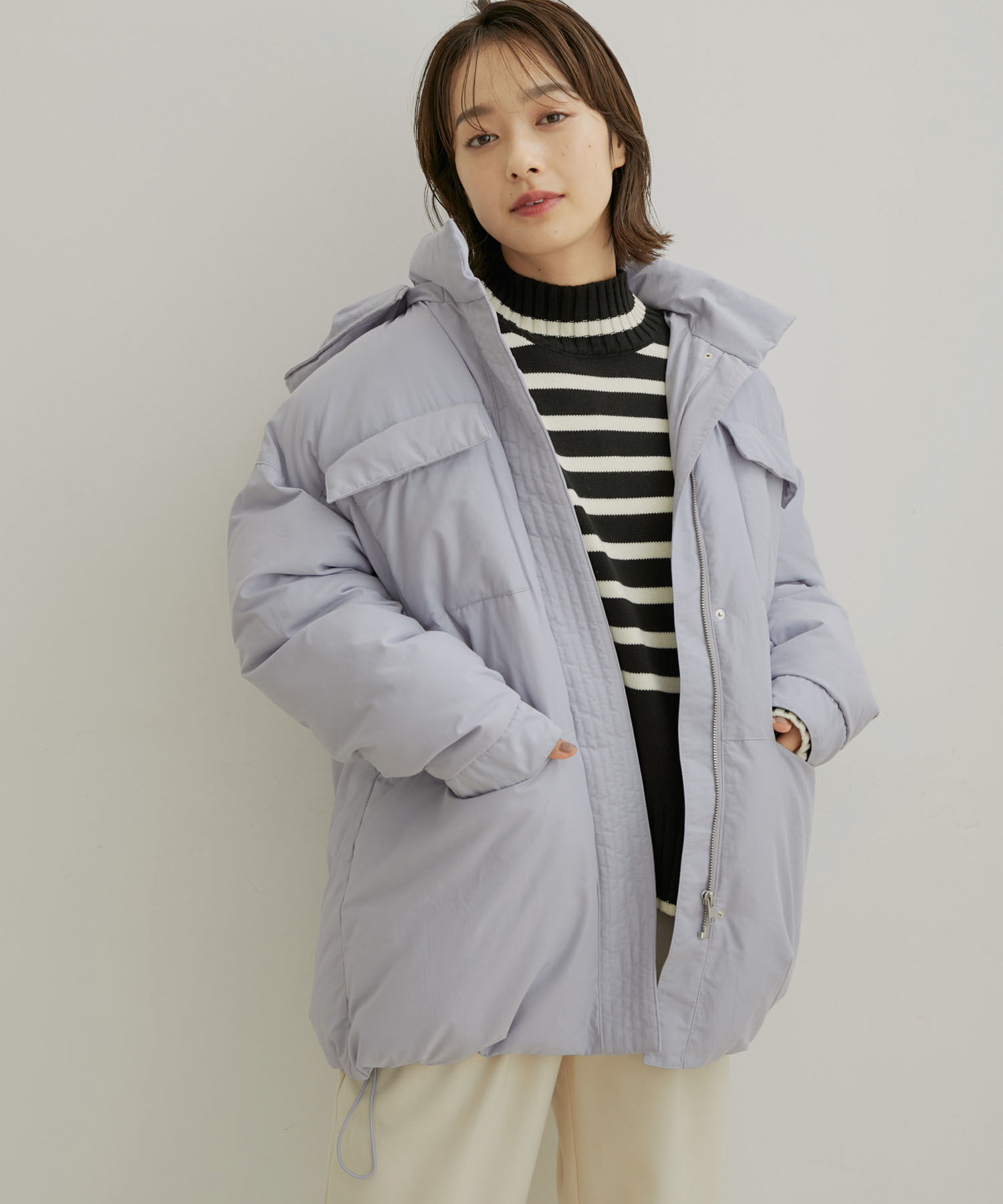 VIS「【撥水・保温】eco cloudモンスターパーカー【sustainable】」|ダウン|