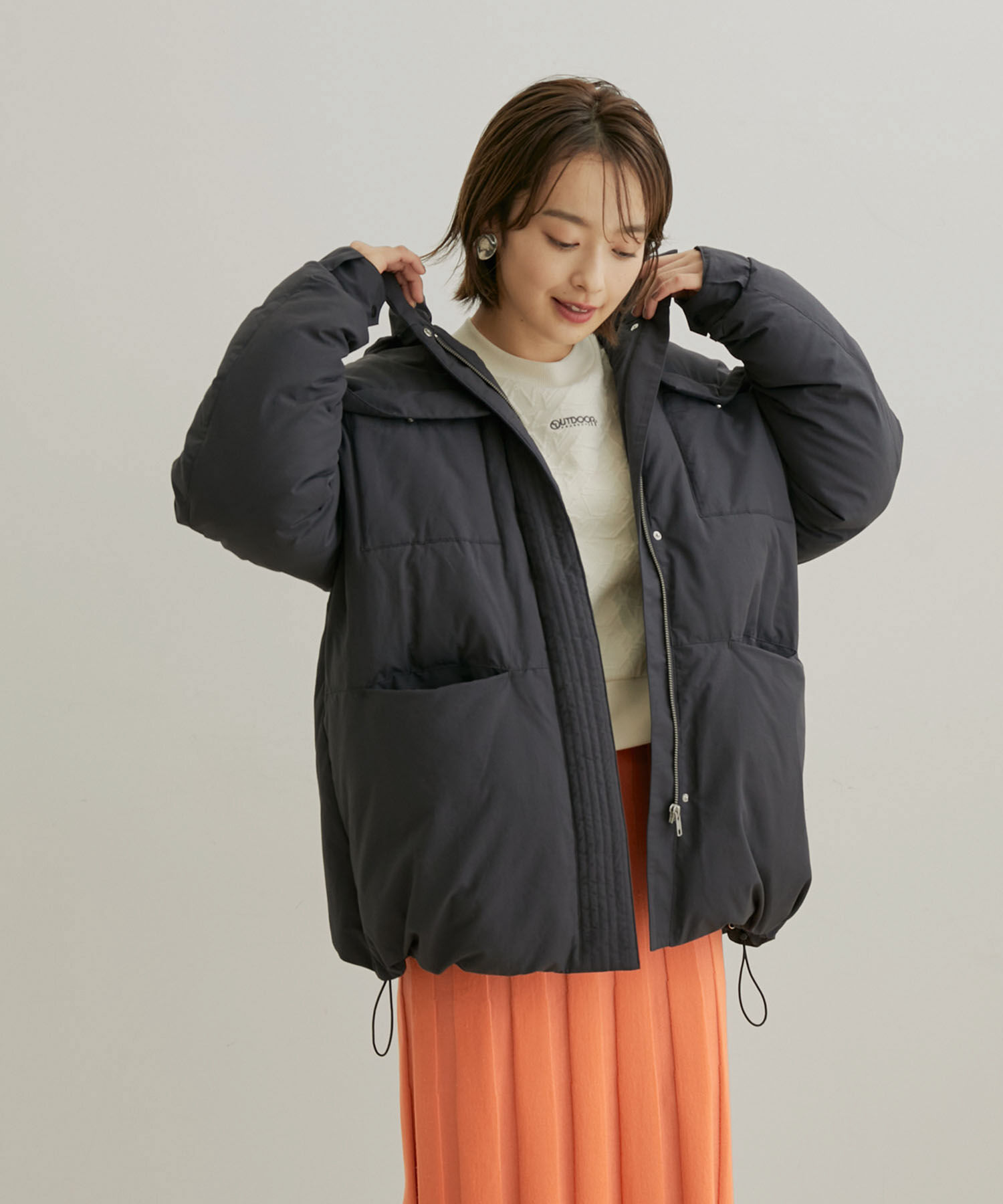 VIS「【撥水・保温】eco cloudモンスターパーカー【sustainable】」|ダウン|