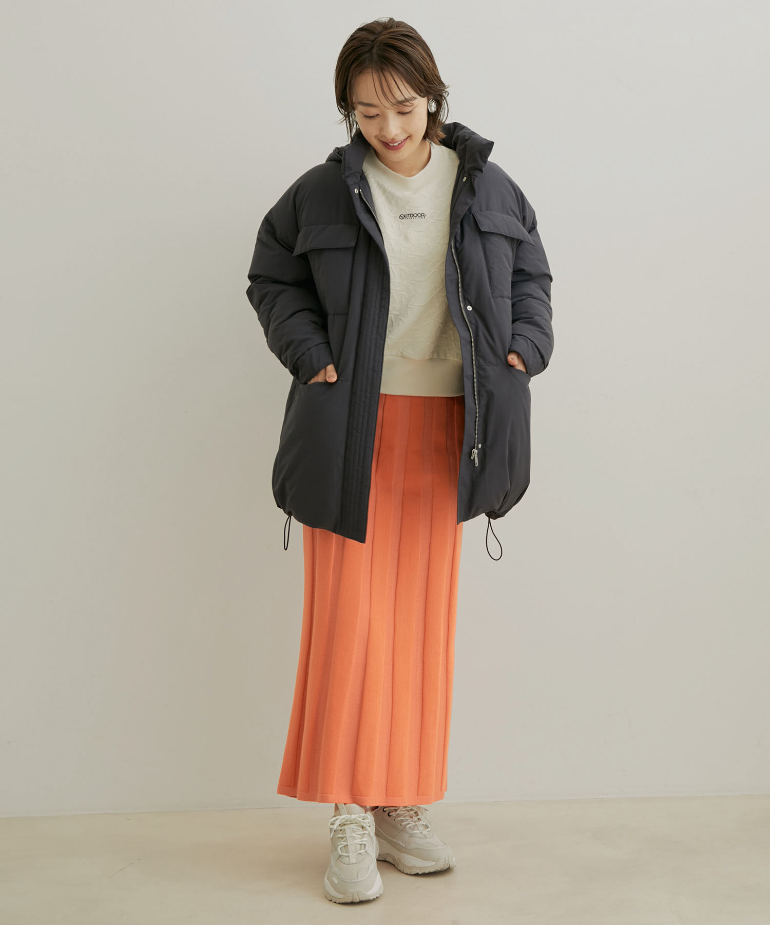 VIS「【撥水・保温】eco cloudモンスターパーカー【sustainable】」|ダウン|