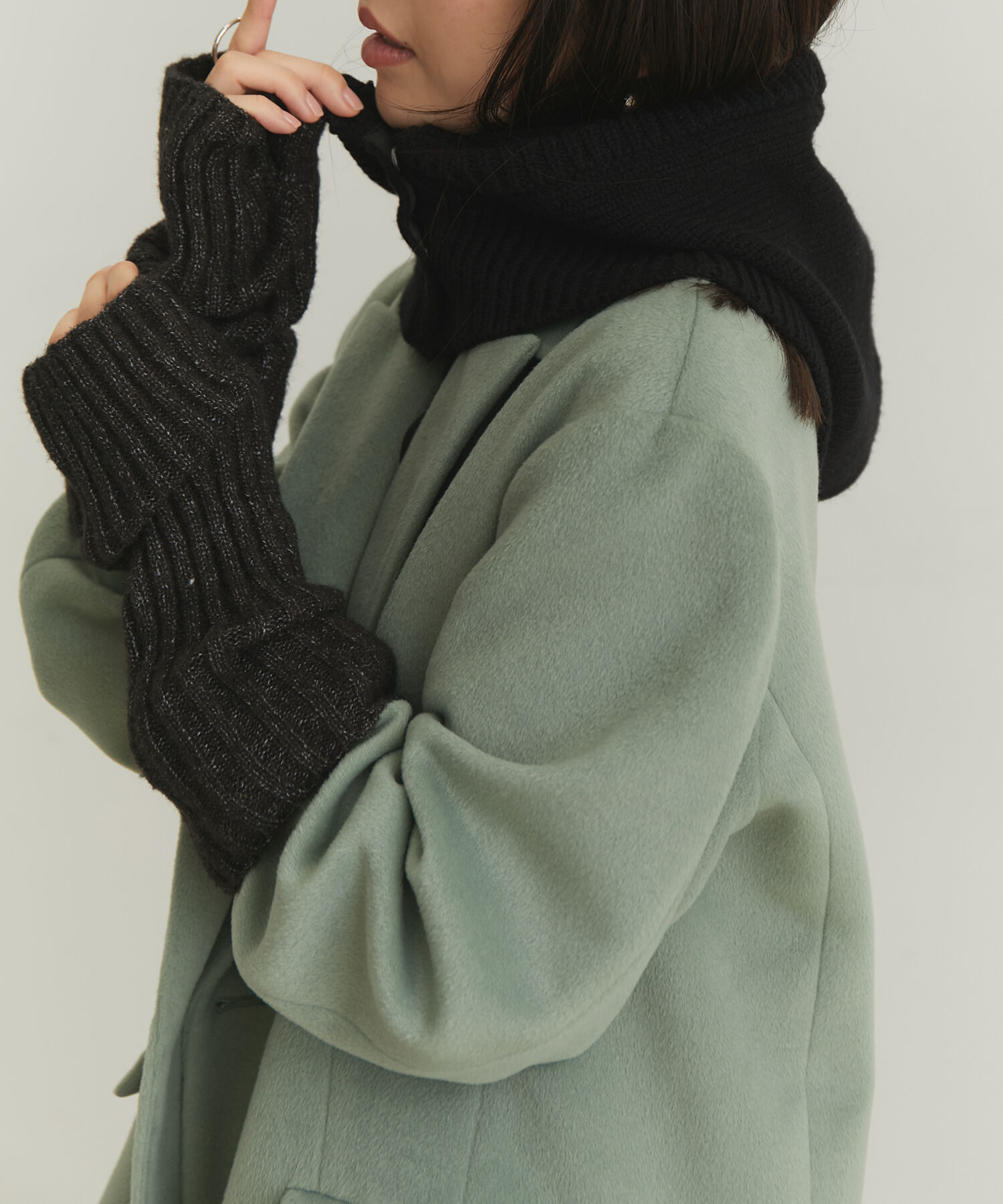 VIS「フロントボタンニットバラクラバ」|ストール|