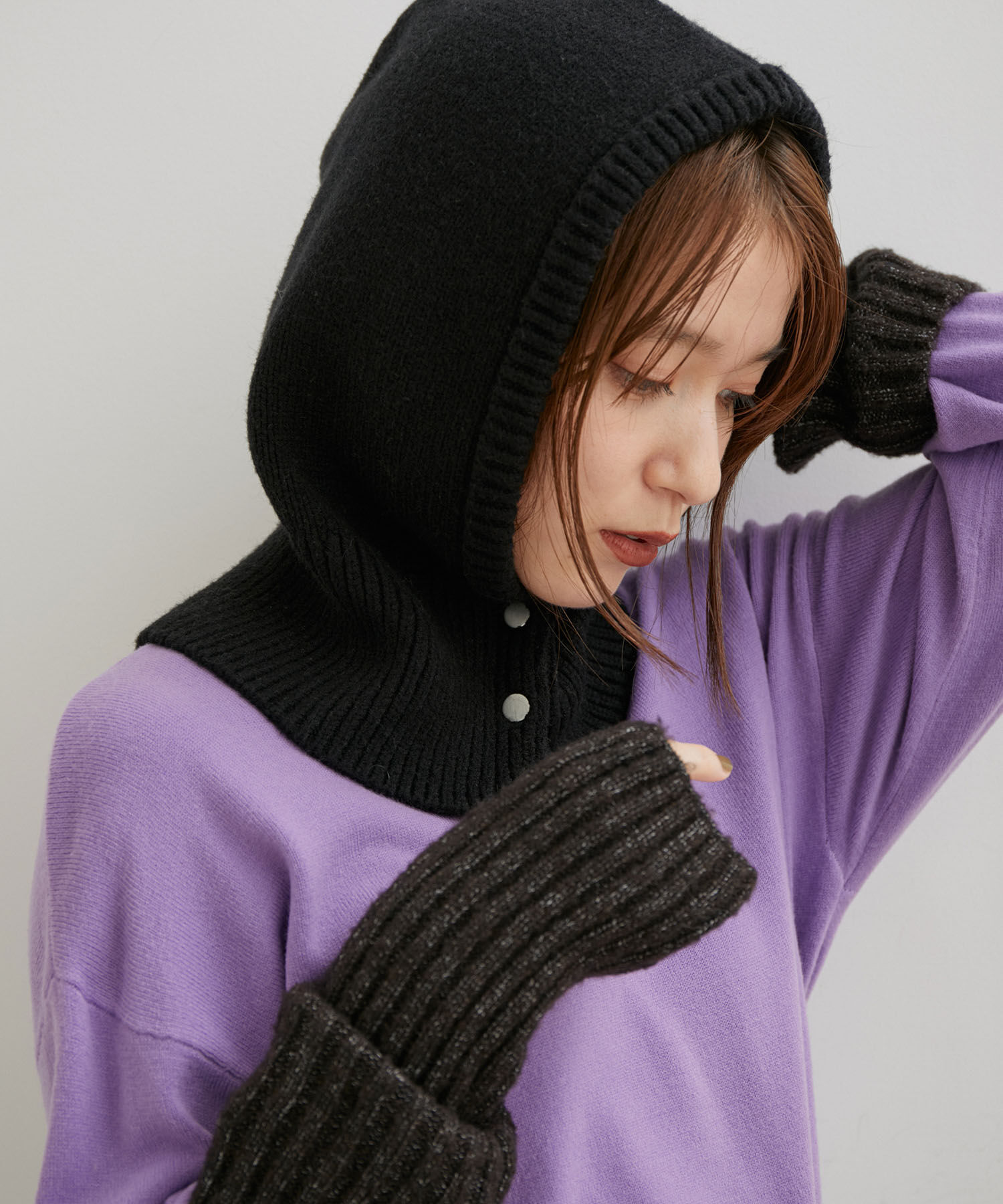 VIS「フロントボタンニットバラクラバ」|ストール|