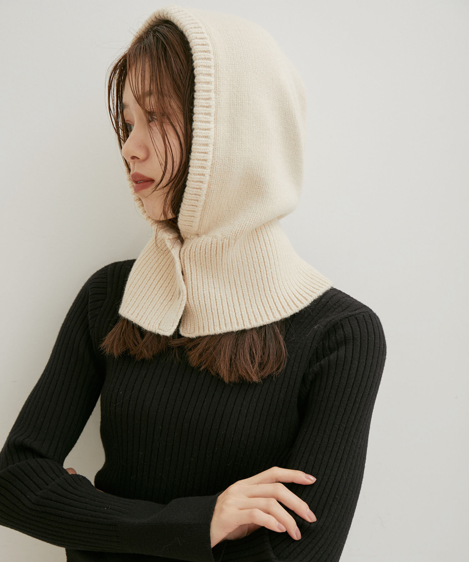 VIS「フロントボタンニットバラクラバ」|ストール|