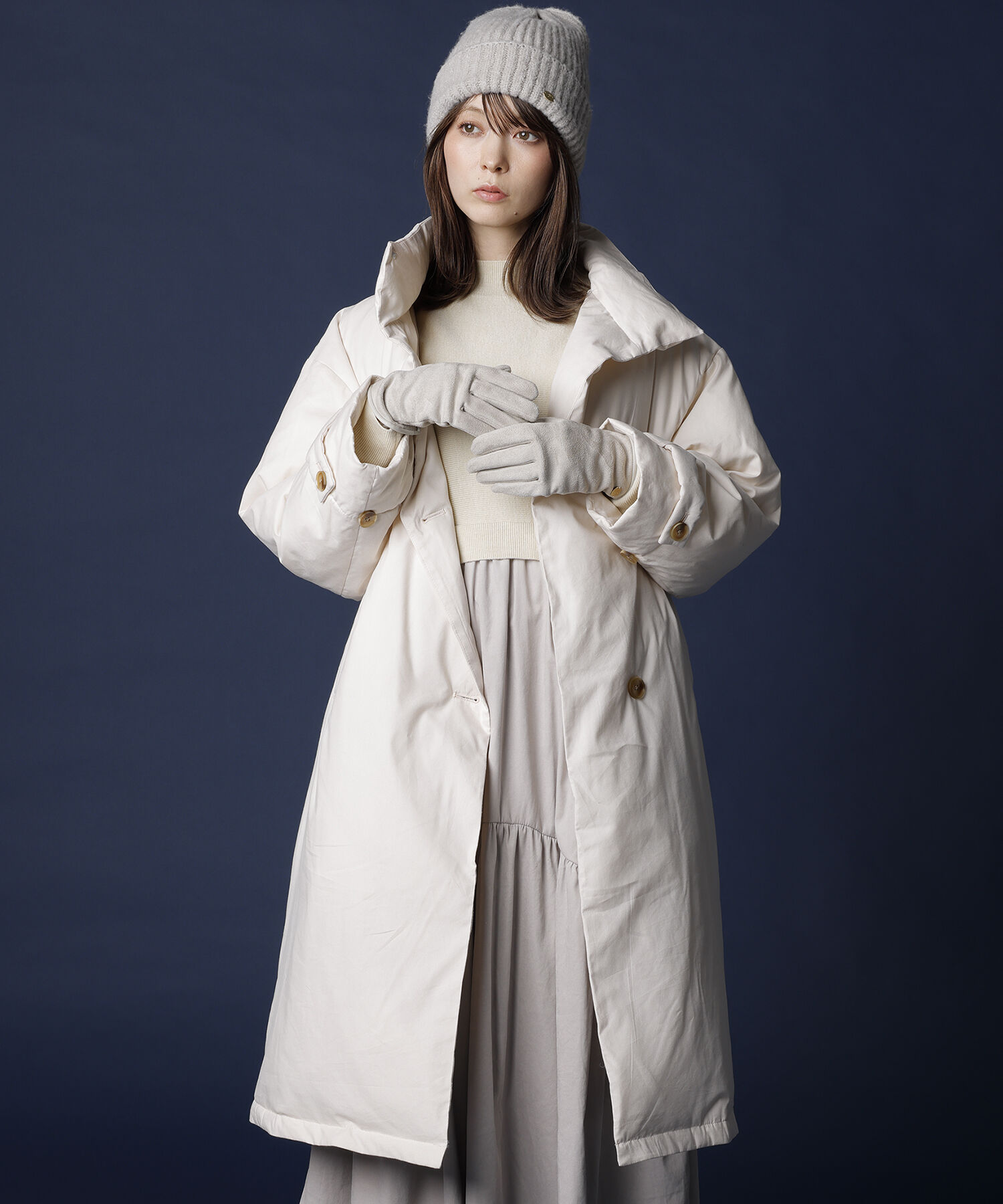 VIS「【保温機能綿】スタンドカラーパデットコート」|その他|