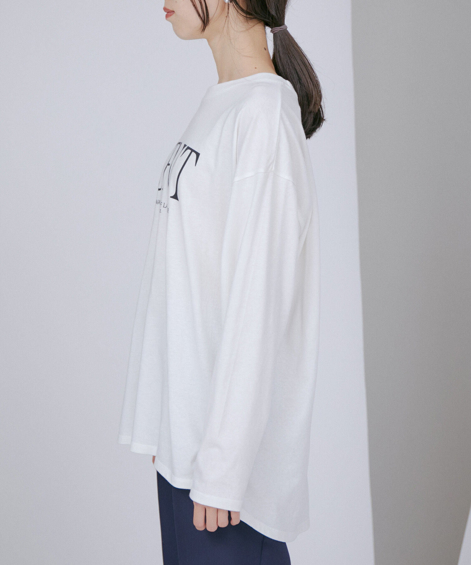 VIS「【洗える】BigロゴロングTシャツ」|Tシャツ・カットソー|