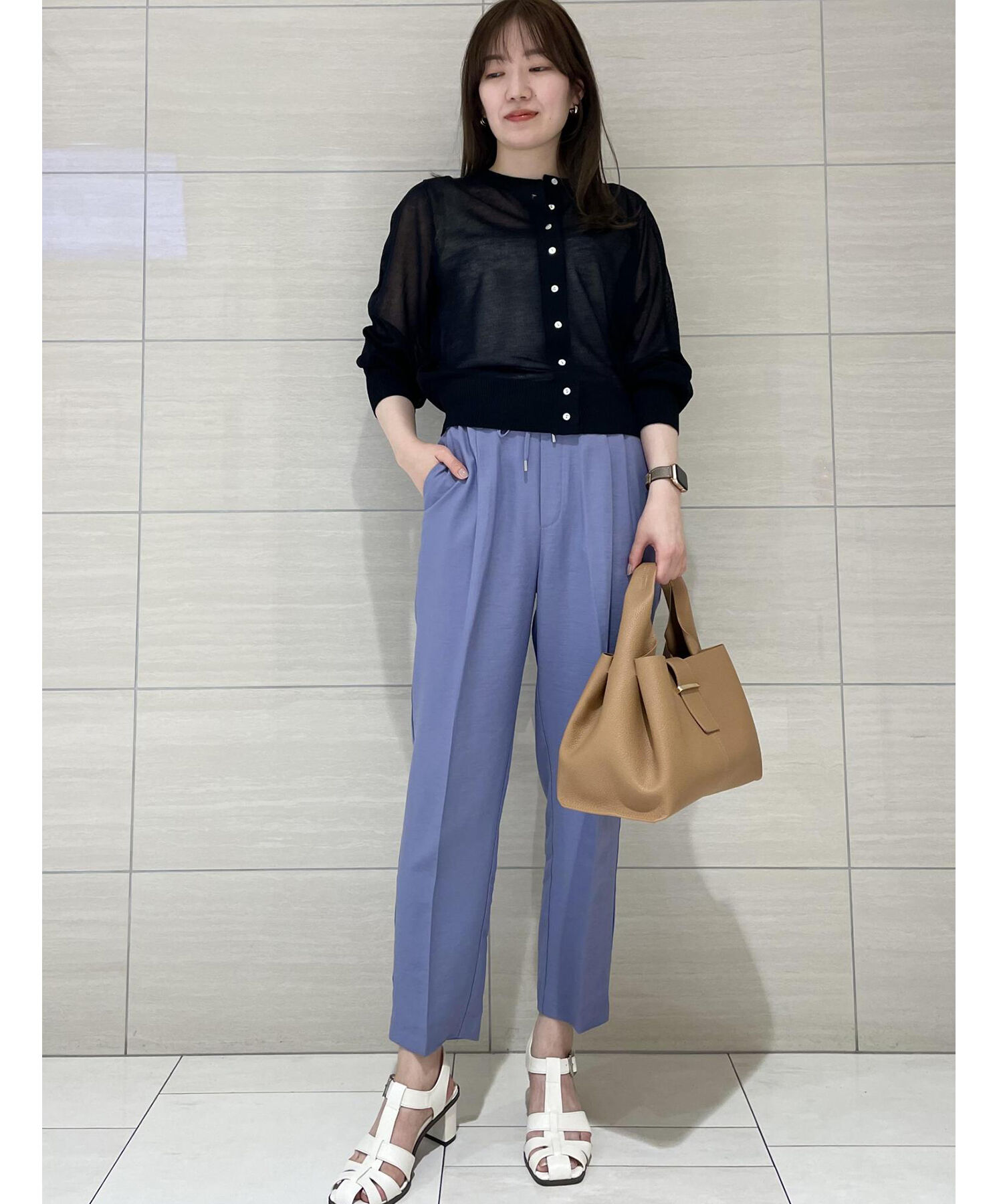 VIS「【接触冷感】【前後2WAY】シアーカーディガン」|カーディガン|