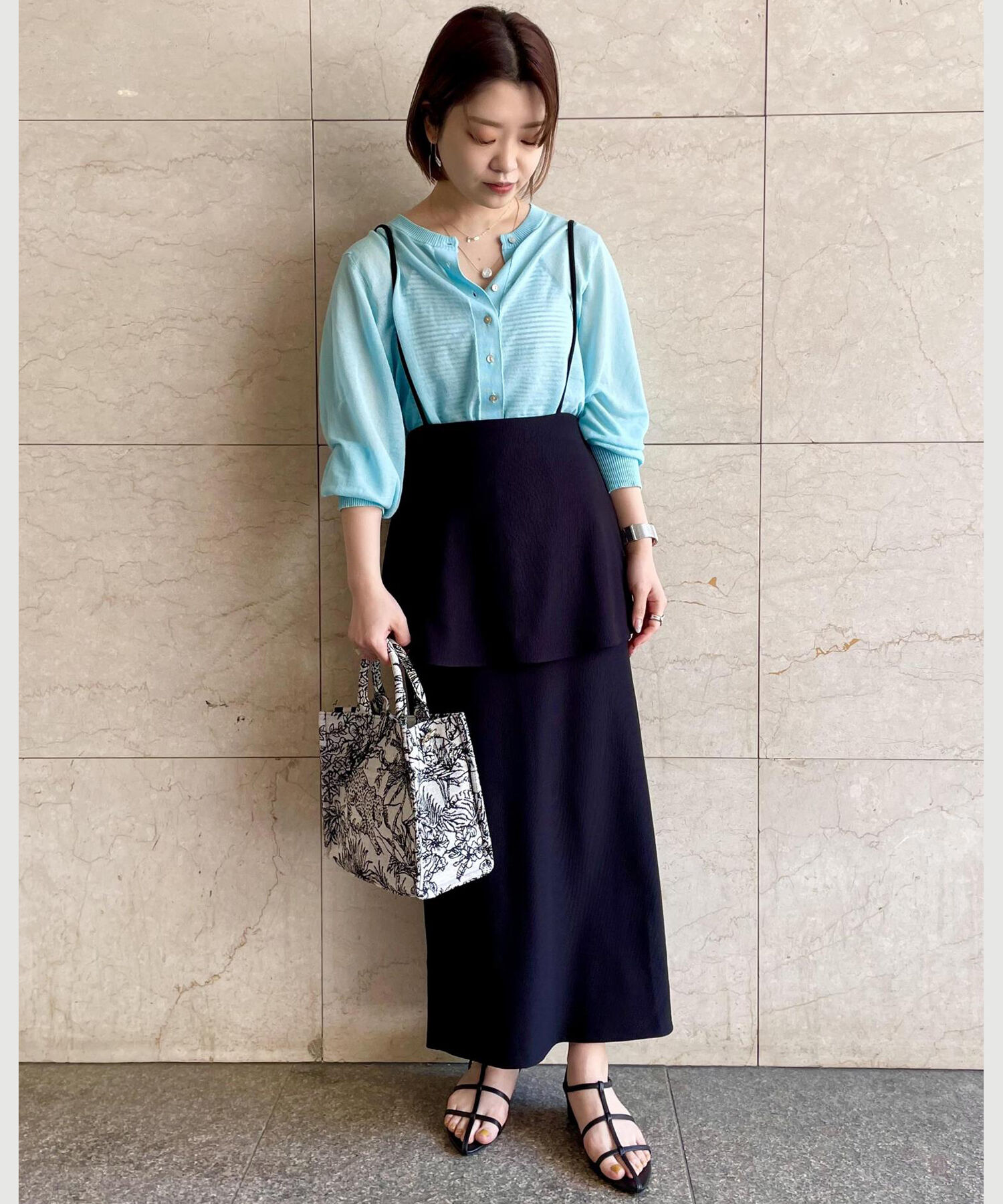 VIS「【接触冷感】【前後2WAY】シアーカーディガン」|カーディガン|