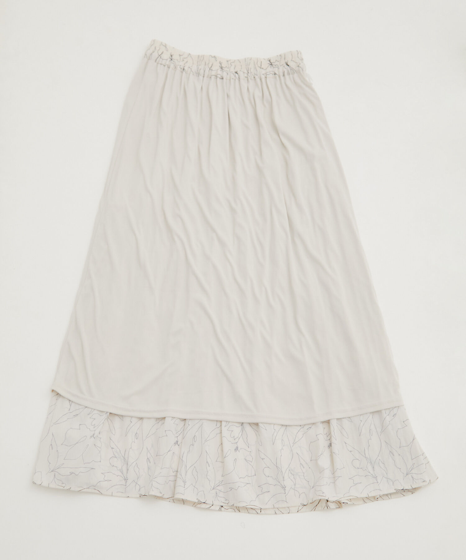 VIS「【セットアップ対応・洗える】アシンメトリーギャザーロングスカート」|スカート|