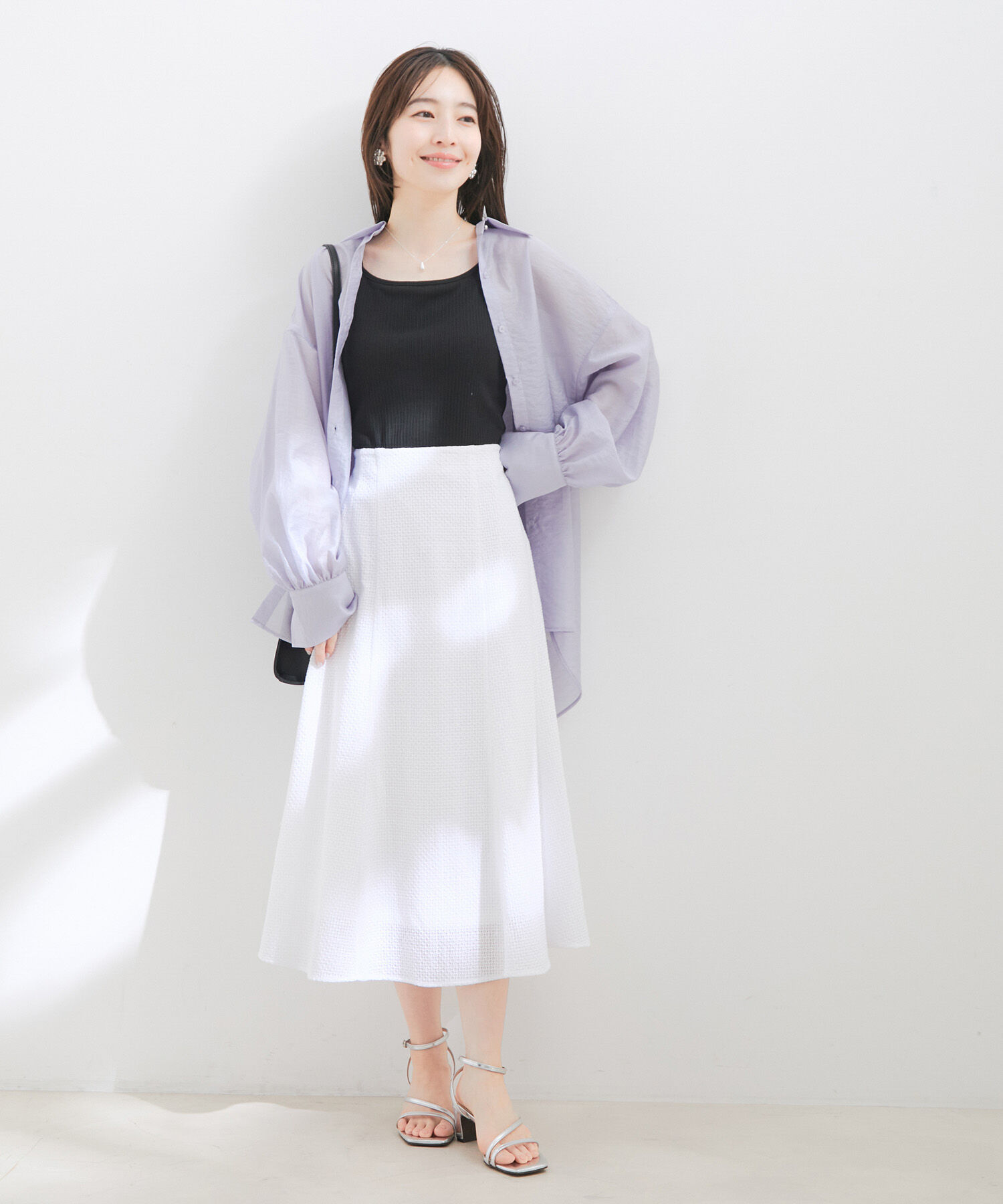 VIS「【セットアップ対応】幾何学レースマーメイドスカート」|スカート|