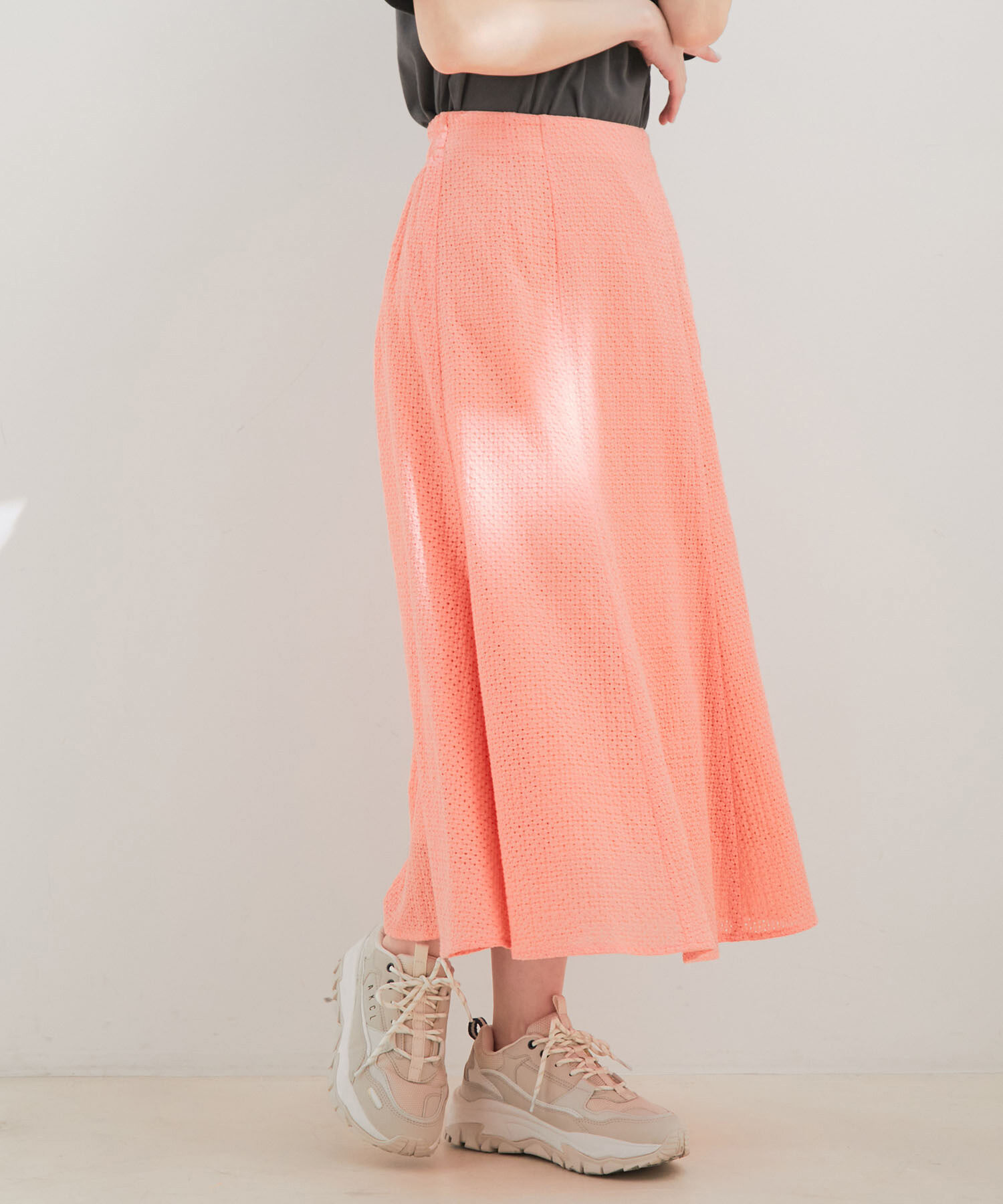 VIS「【セットアップ対応】幾何学レースマーメイドスカート」|スカート|