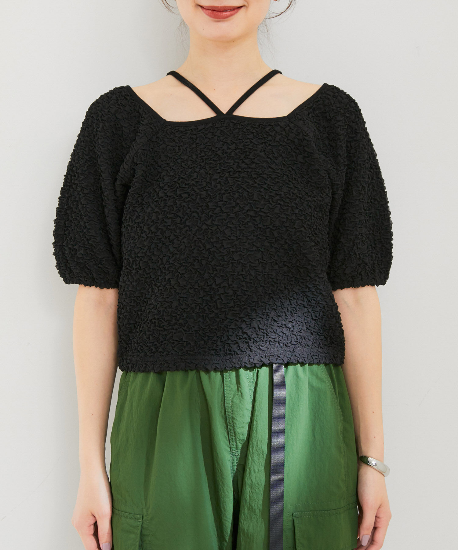 VIS「【マルチWAY】ポコポコホルターネックプルオーバー」|Tシャツ・カットソー|