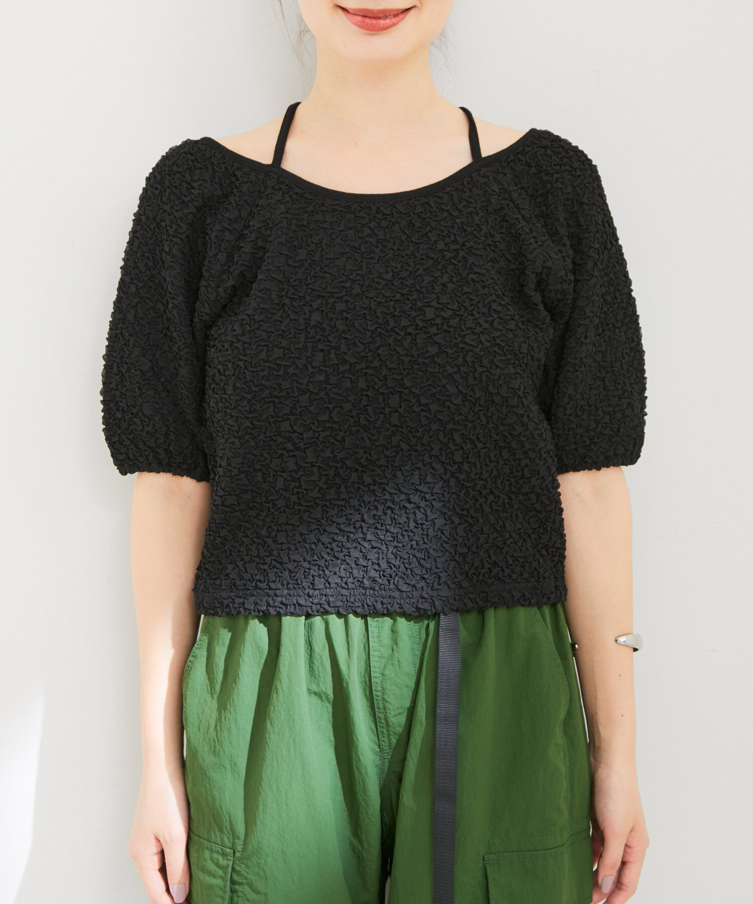 VIS「【マルチWAY】ポコポコホルターネックプルオーバー」|Tシャツ・カットソー|