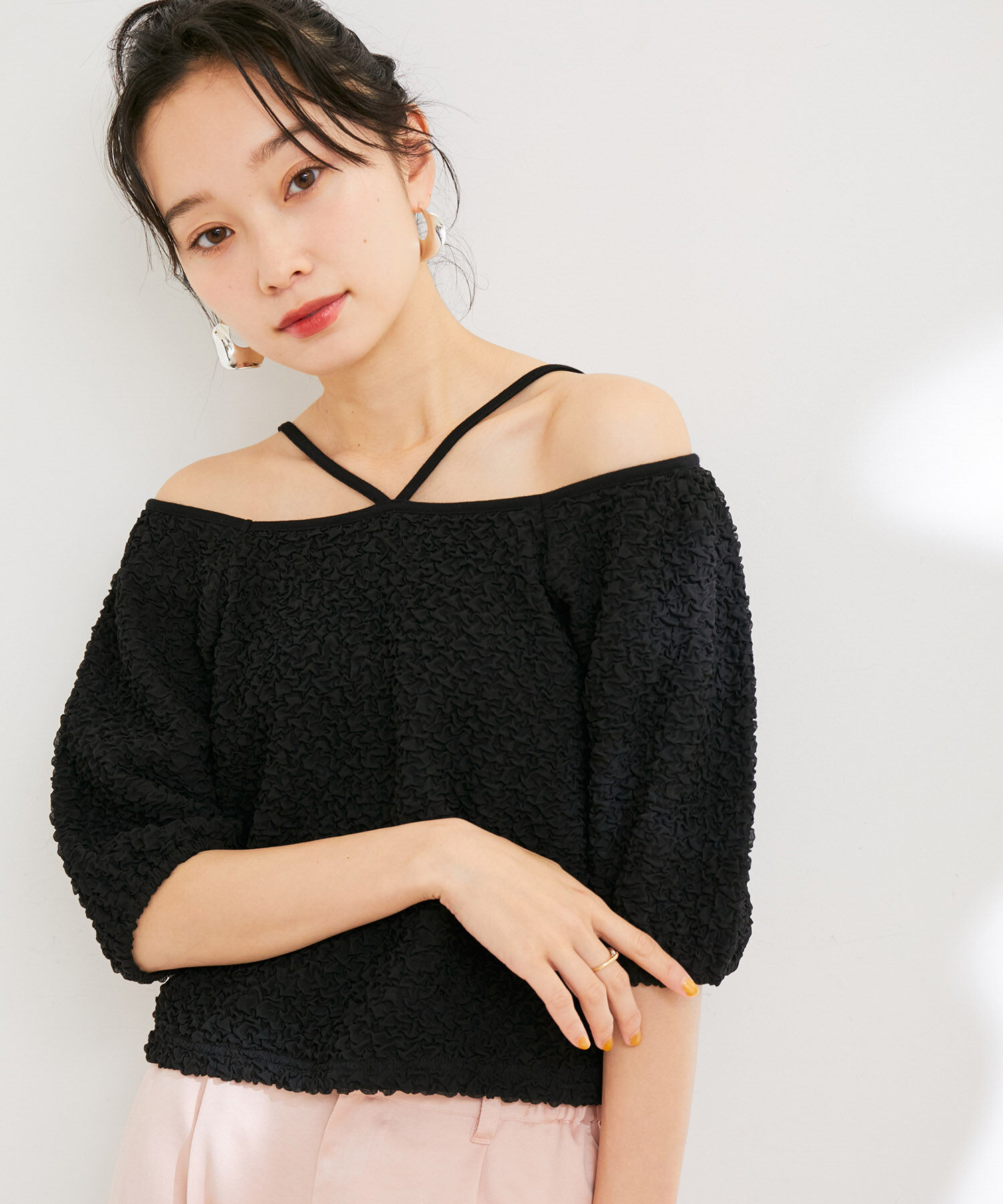 VIS「【マルチWAY】ポコポコホルターネックプルオーバー」|Tシャツ・カットソー|