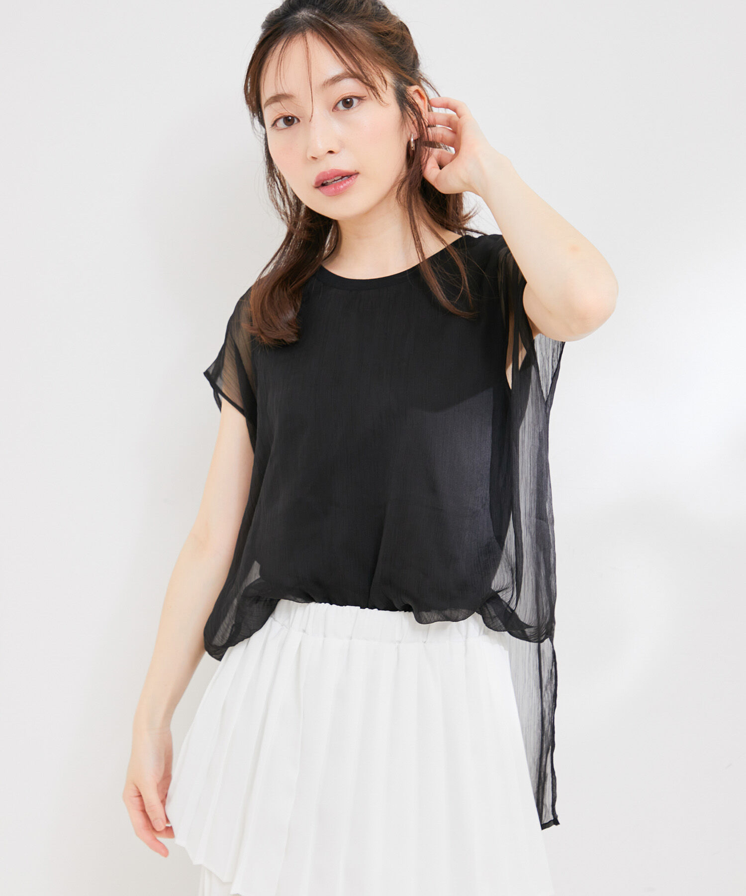 VIS「【洗える】楊柳シアードッキングプルオーバー」|Tシャツ・カットソー|