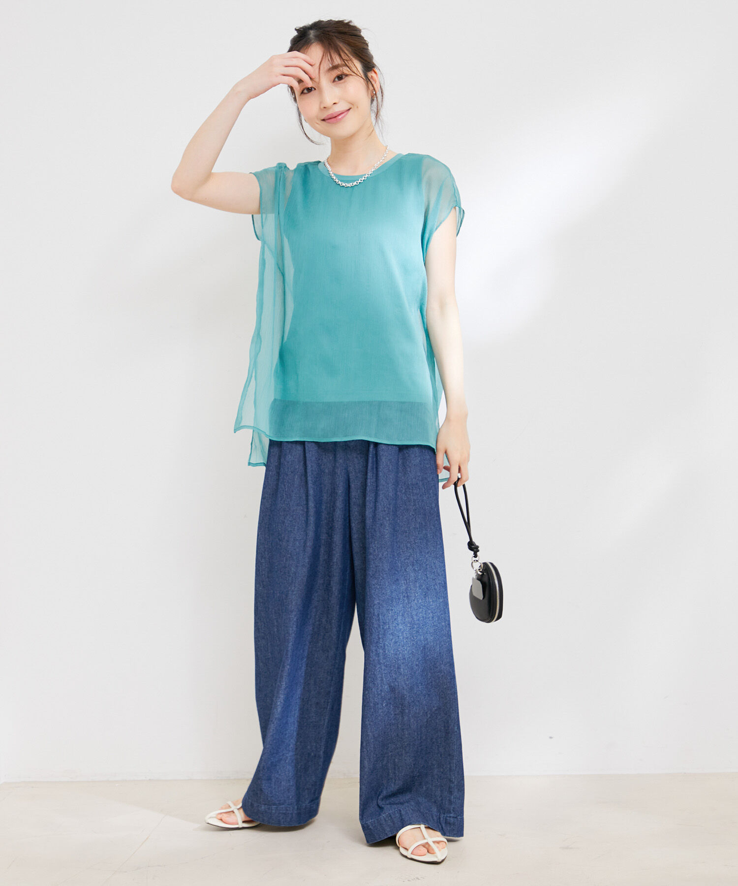 VIS「【洗える】楊柳シアードッキングプルオーバー」|Tシャツ・カットソー|