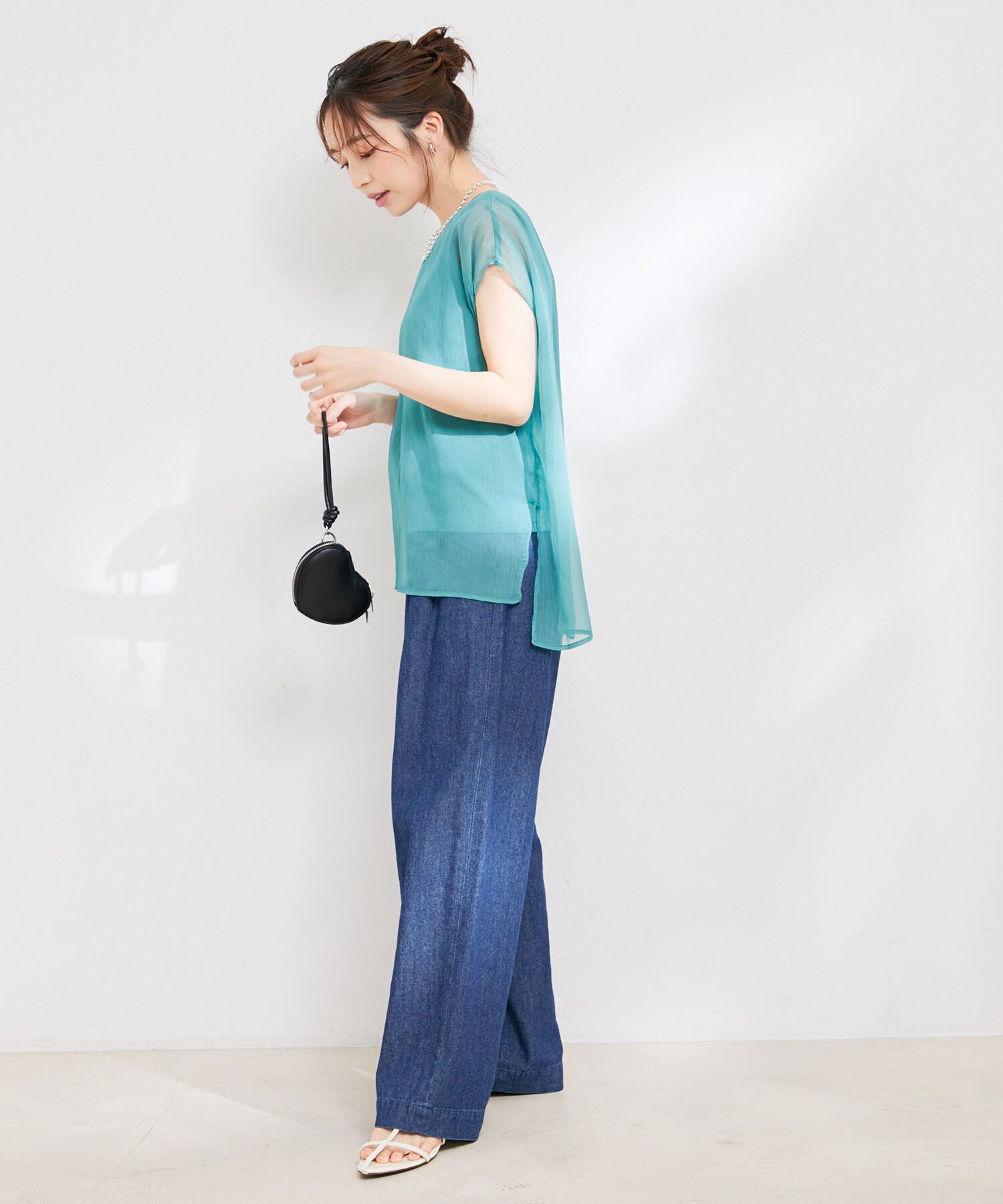 VIS「【洗える】楊柳シアードッキングプルオーバー」|Tシャツ・カットソー|