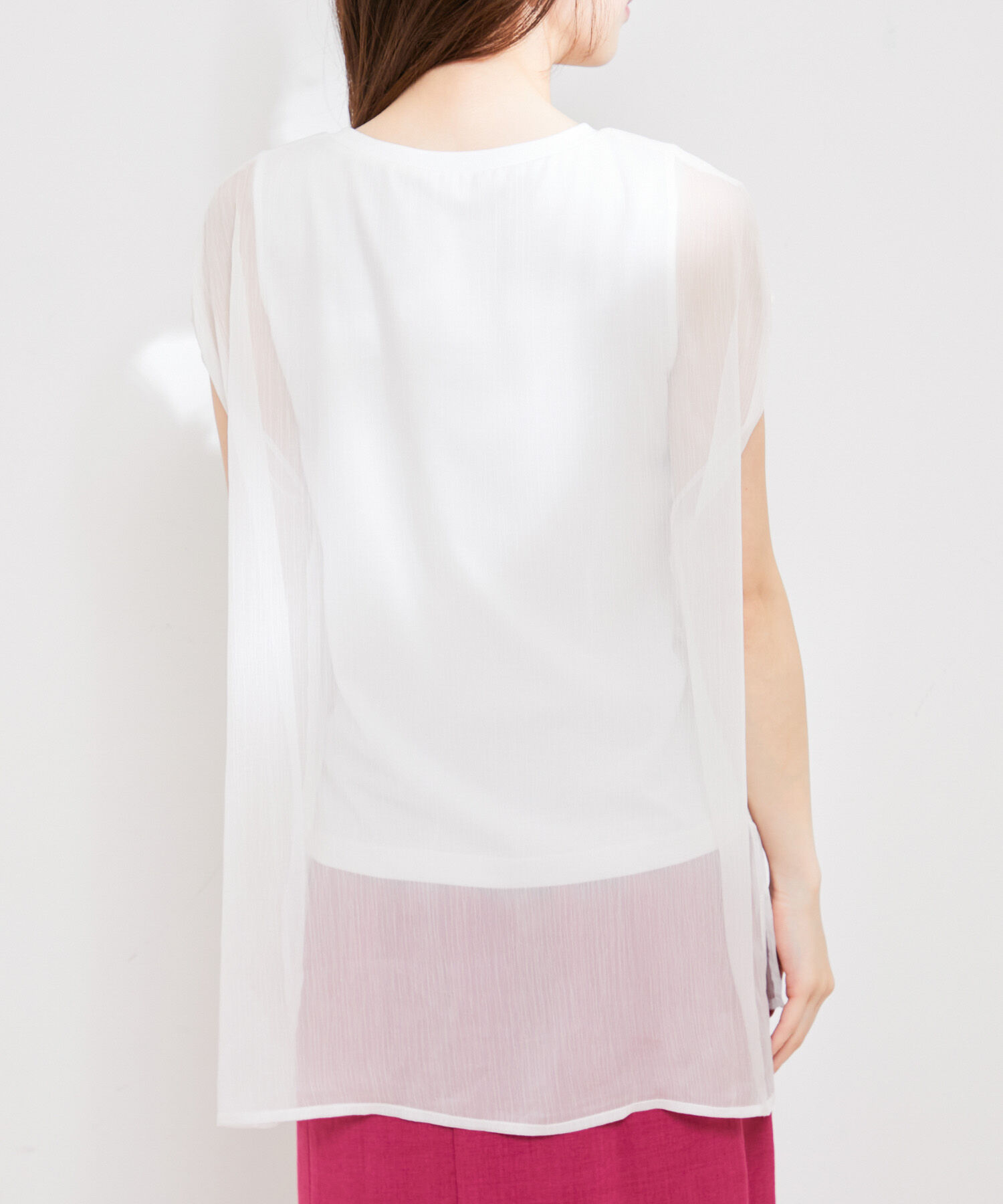 VIS「【洗える】楊柳シアードッキングプルオーバー」|Tシャツ・カットソー|