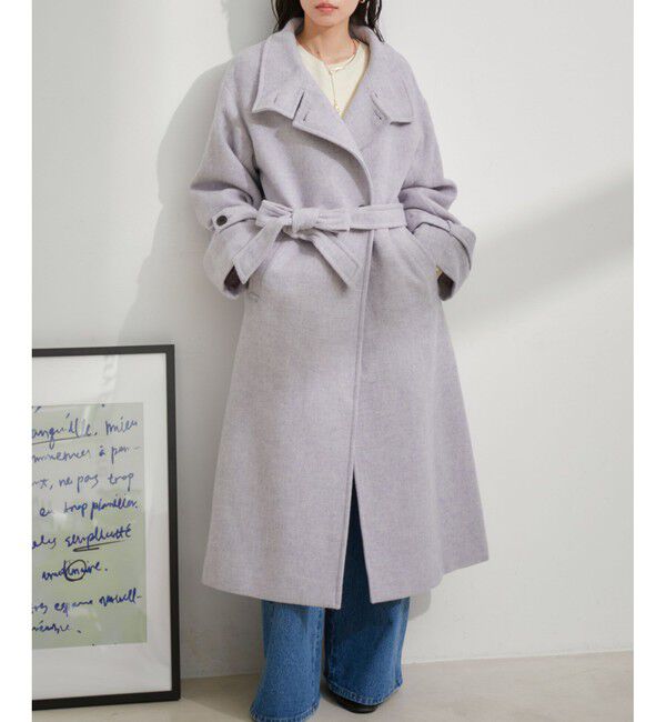 VIS「【静電気防止】2WAY毛混シャギーロングコート」|その他|