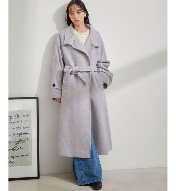 VIS「【静電気防止】2WAY毛混シャギーロングコート」|その他|