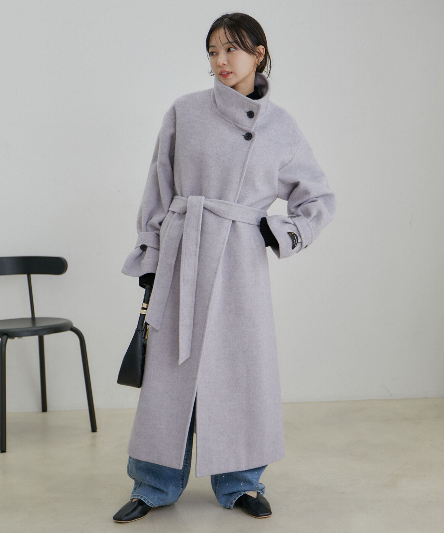 VIS「【静電気防止】2WAY毛混シャギーロングコート」|その他|