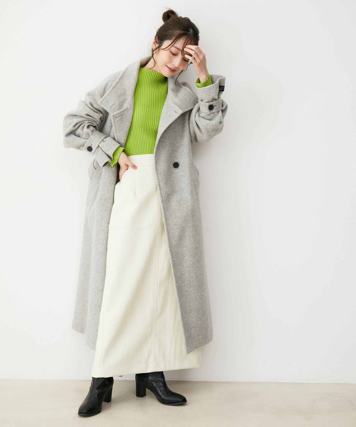 VIS「【静電気防止】2WAY毛混シャギーロングコート」|その他|