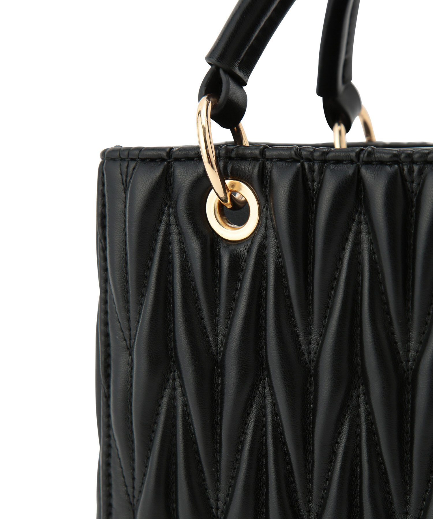 VIS「【2WAY】ツイード＆フェイクレザースクエアショルダーバッグ」|ショルダー・メッセンジャー|