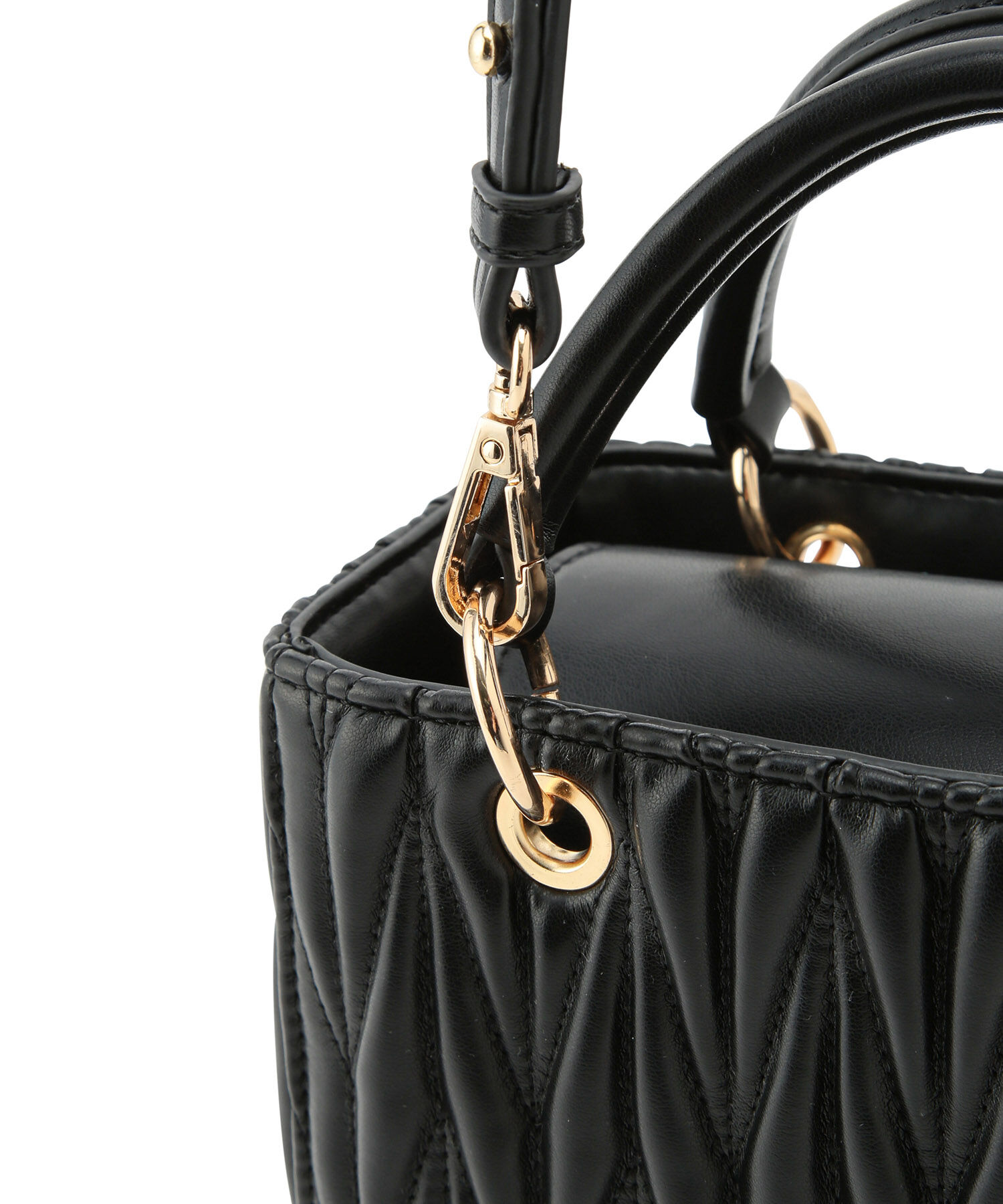 VIS「【2WAY】ツイード＆フェイクレザースクエアショルダーバッグ」|ショルダー・メッセンジャー|