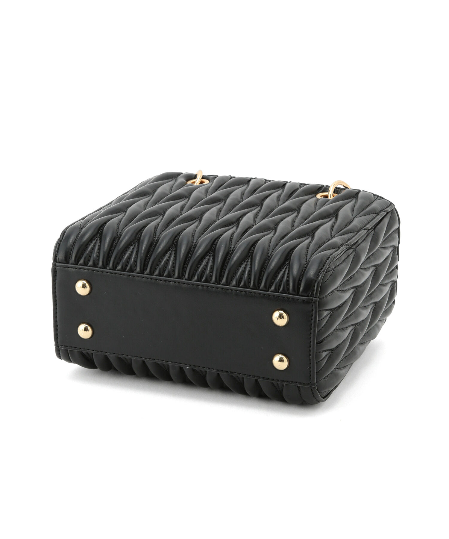 VIS「【2WAY】ツイード＆フェイクレザースクエアショルダーバッグ」|ショルダー・メッセンジャー|