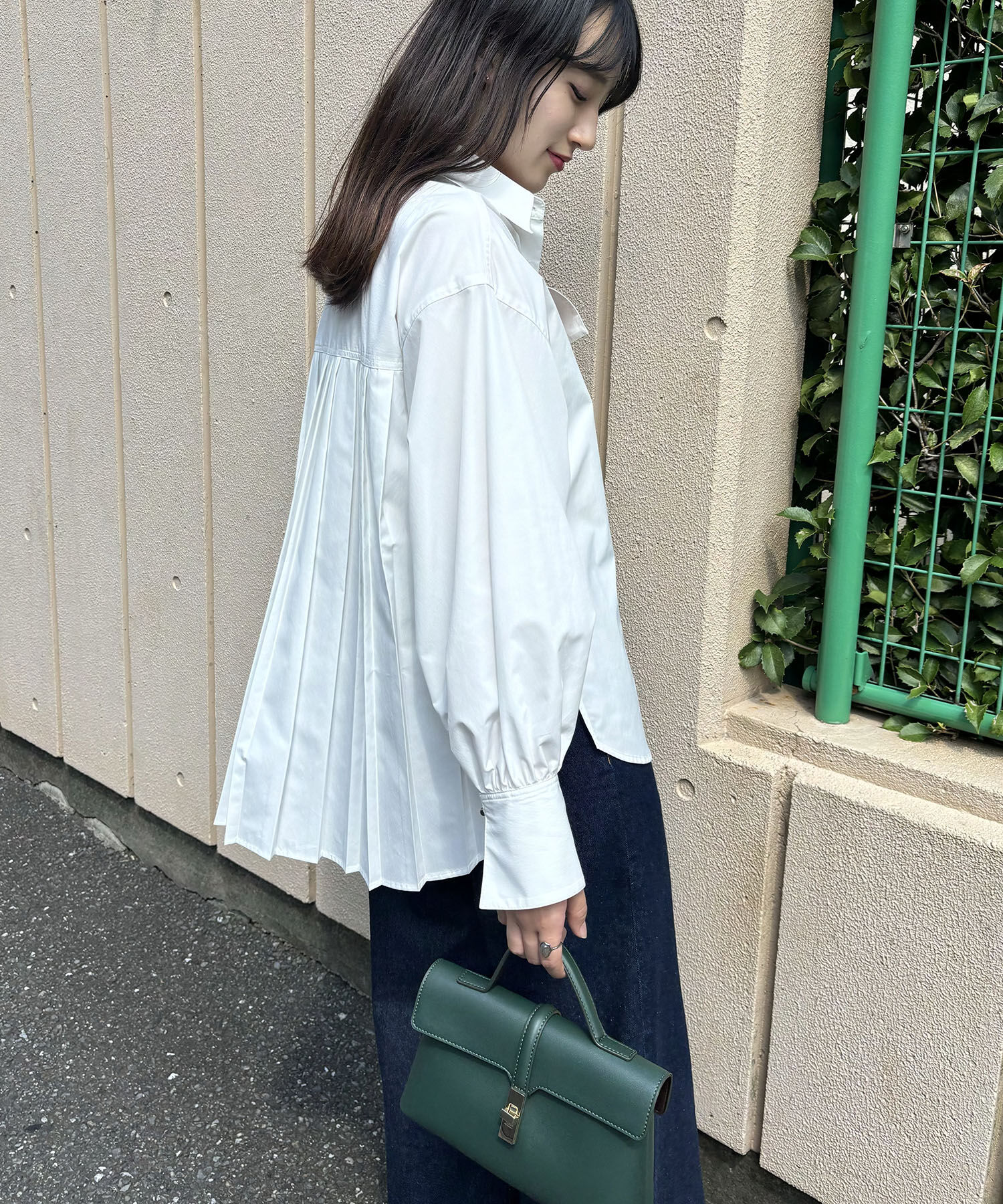 VIS「【近赤外線対策/UVケア】バックプリーツシャツ」|シャツ・ブラウス|