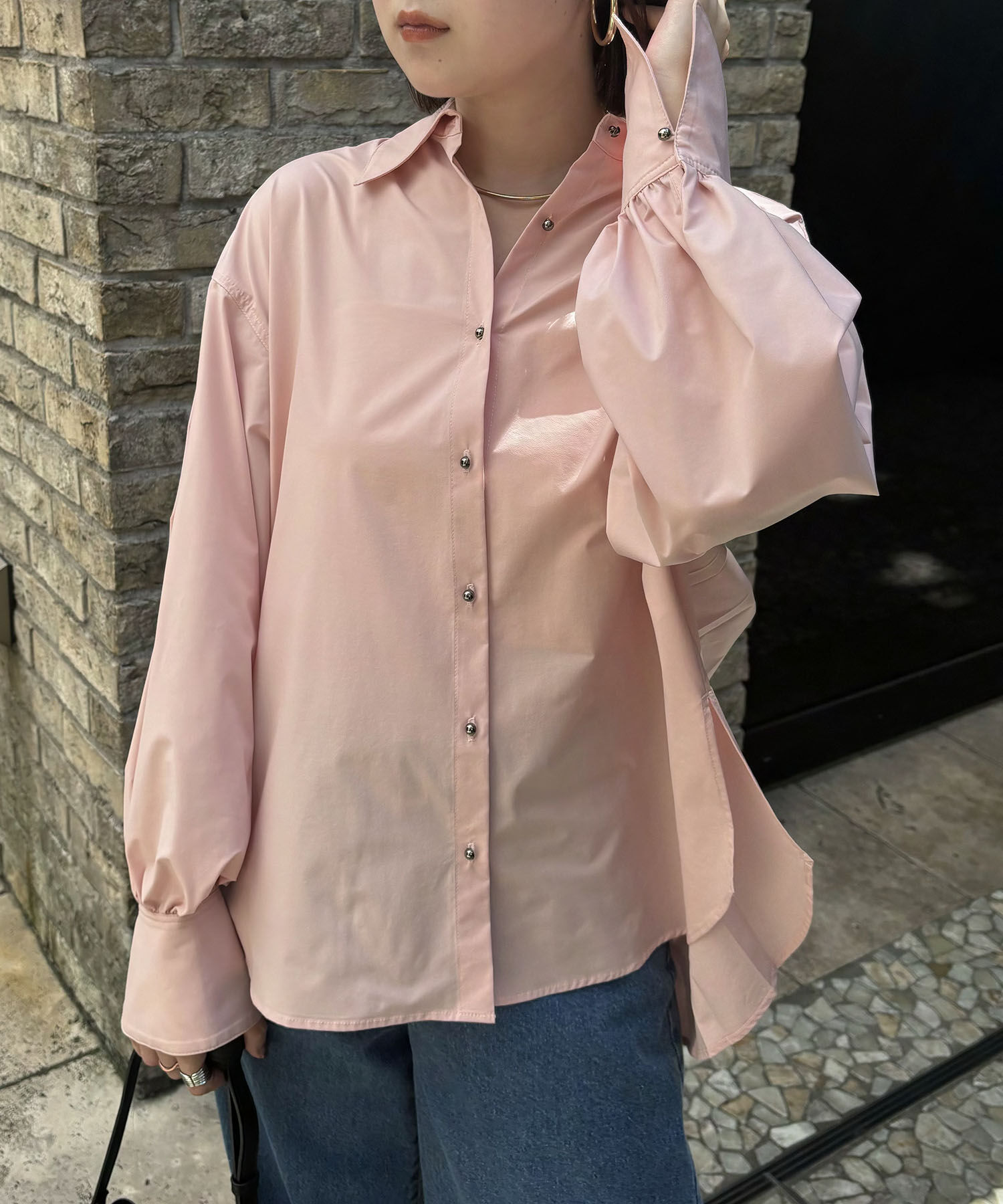 VIS「【近赤外線対策/UVケア】バックプリーツシャツ」|シャツ・ブラウス|