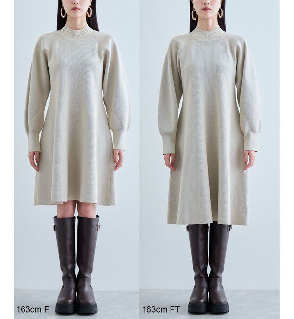 VIS「【美smart】フレアニットワンピース【着丈が選べる/洗える】」|ワンピース|