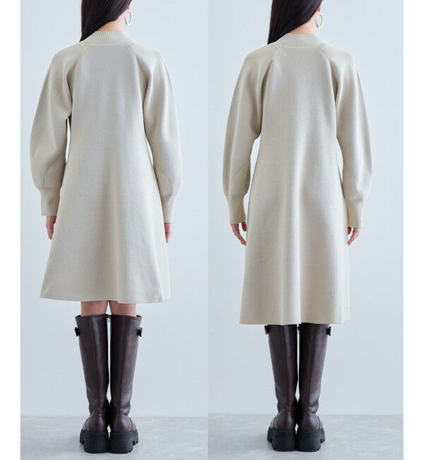 VIS「【美smart】フレアニットワンピース【着丈が選べる/洗える】」|ワンピース|