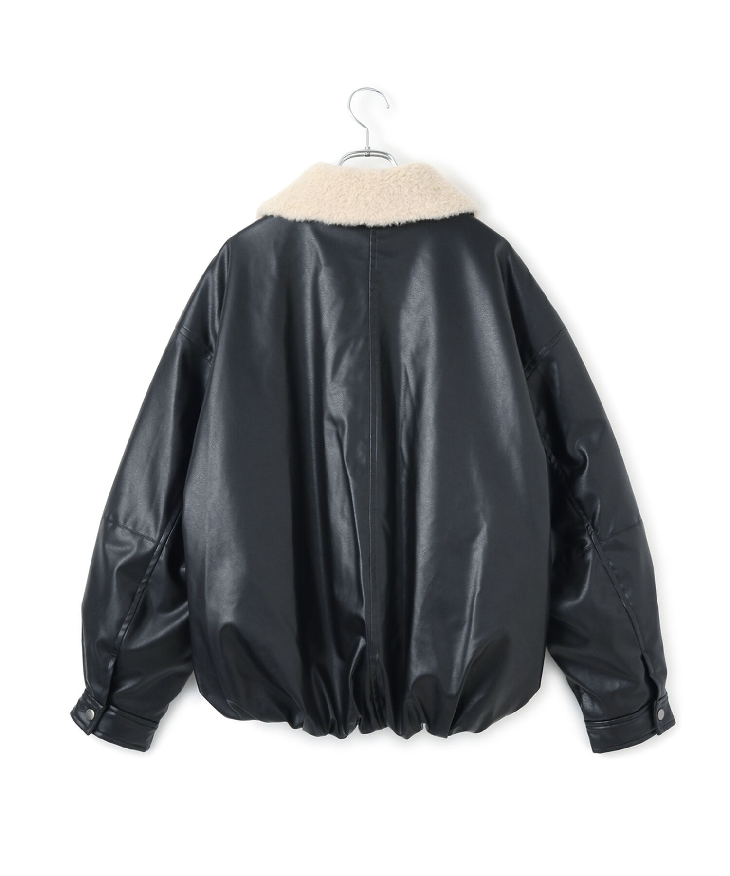 VIS「【エコファー取外し可能】合皮中綿ブルゾン」|ブルゾン・スタジャン|