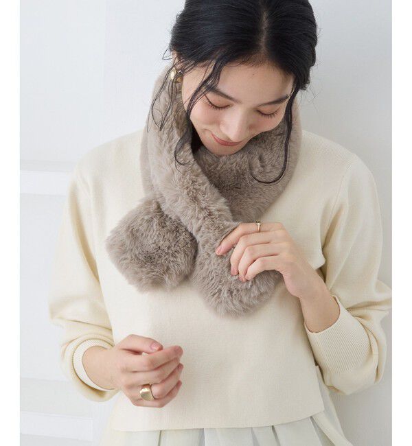 VIS「フェイクファーティペット」|マフラー|