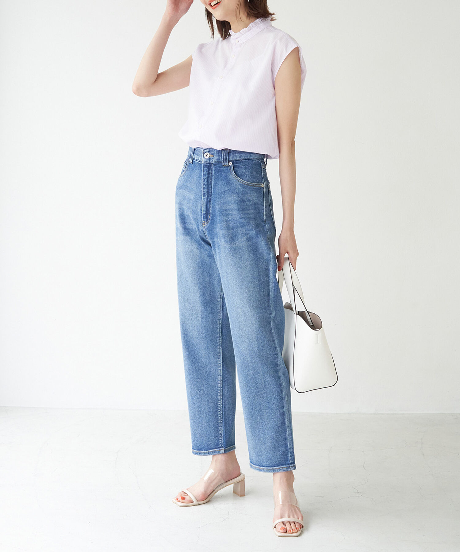 Rope&rsquo;Picnic「ハイライズマムジーンズ」|デニム|