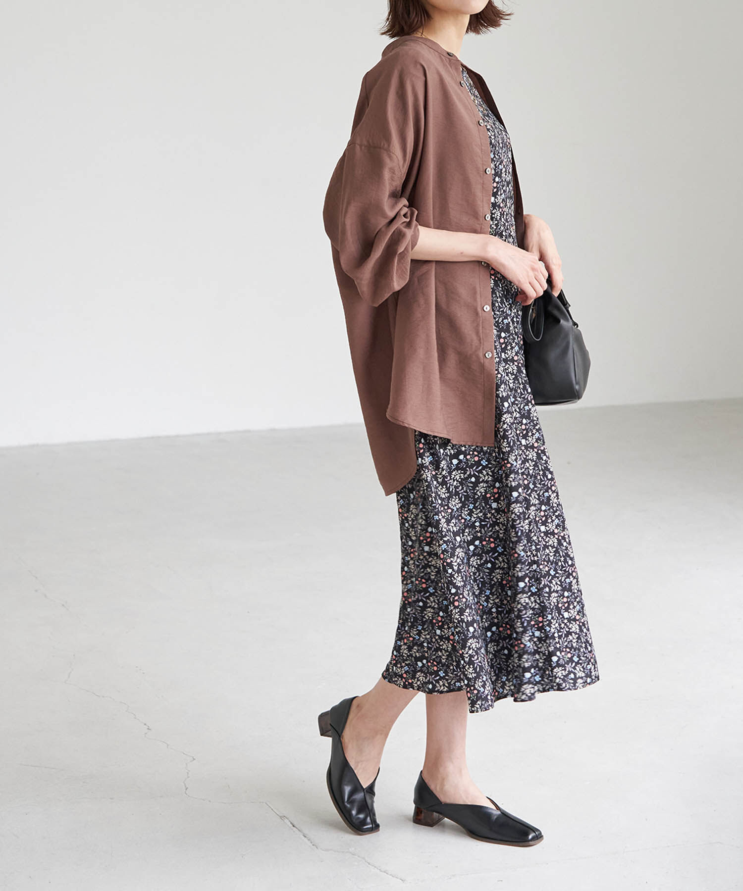 ROPE PICNIC PASSAGE「スクエアトゥセンターシーム甲深バブーシュ」|パンプス|