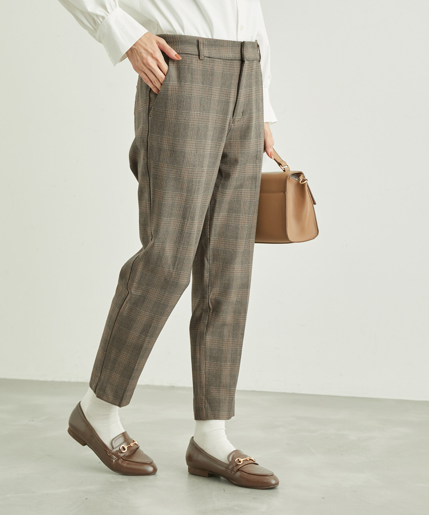 Rope&rsquo;Picnic「らくぽか/中空糸テーパードパンツ」|その他|ダークブラウン(20)