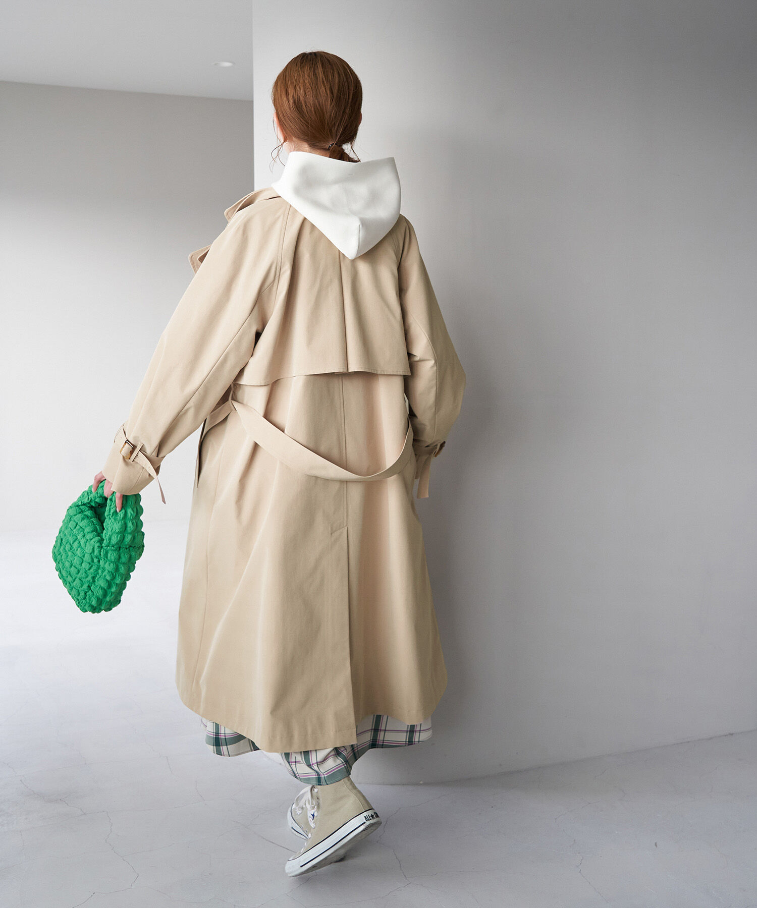 Rope&rsquo;Picnic「【WEB限定サイズ:38T】花粉ガード/スタンドカラーコート」|トレンチコート|