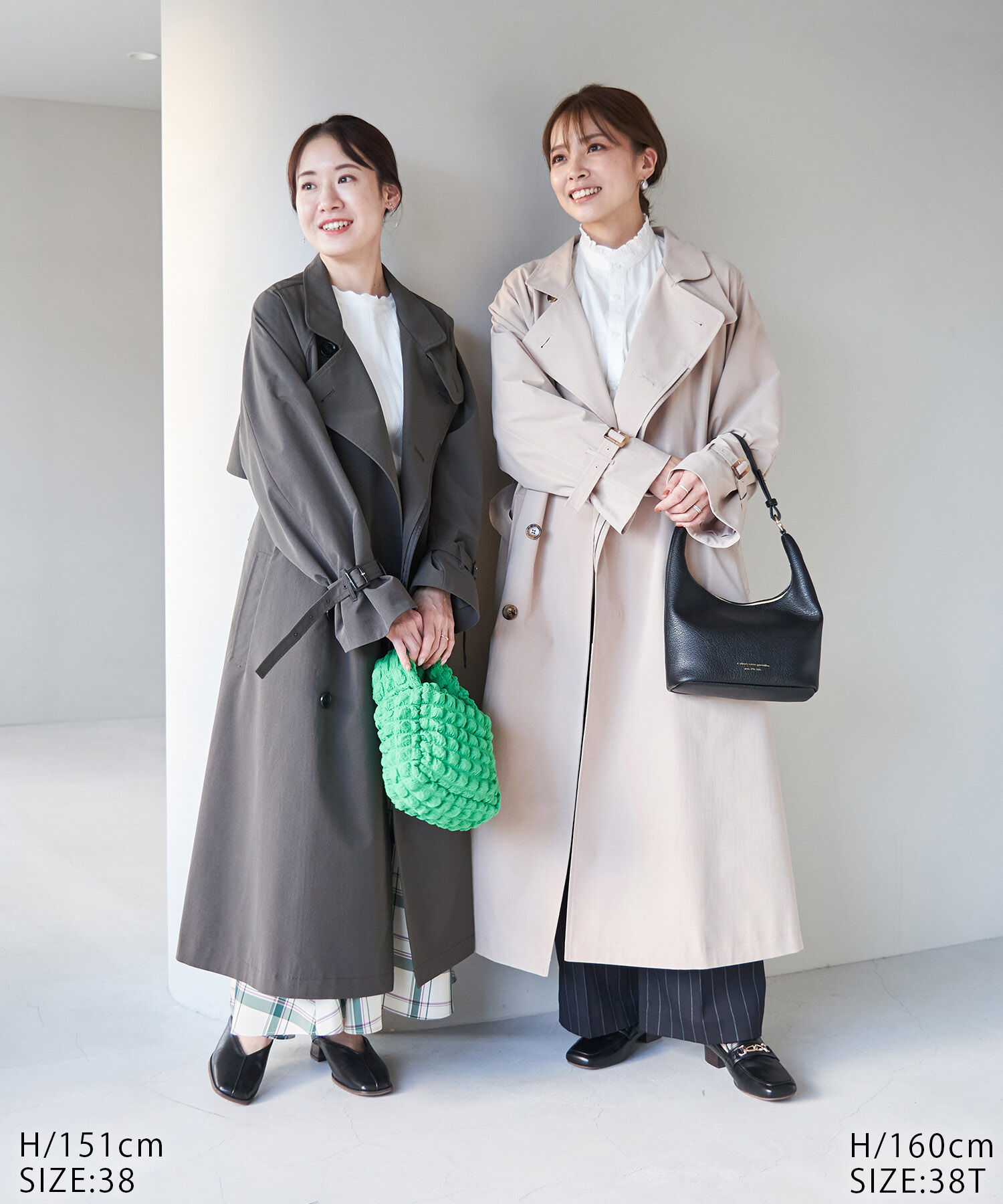 Rope&rsquo;Picnic「【WEB限定サイズ:38T】花粉ガード/スタンドカラーコート」|トレンチコート|