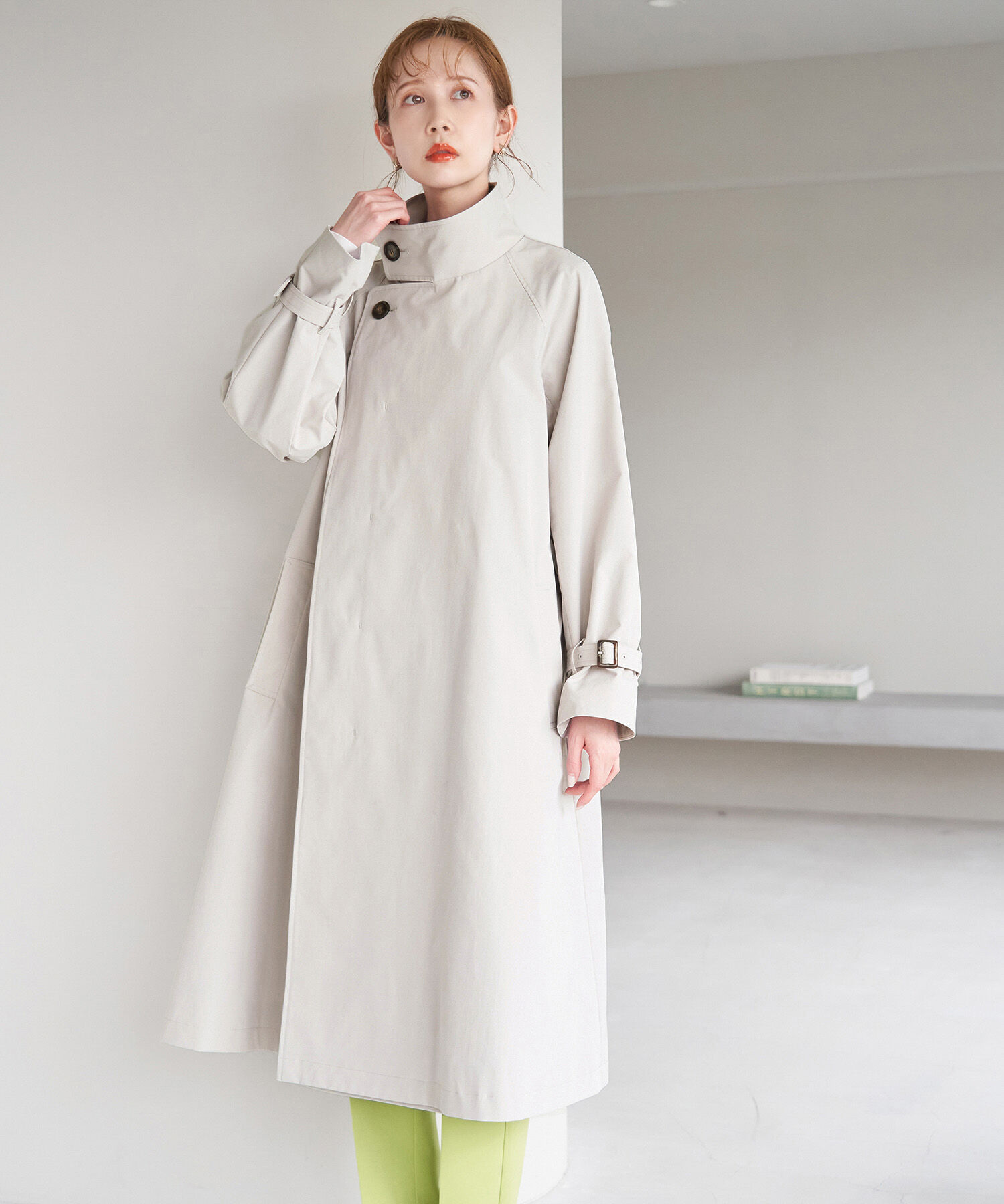 Rope&rsquo;Picnic「【WEB限定サイズ:38T】花粉ガード/スタンドカラーコート」|トレンチコート|